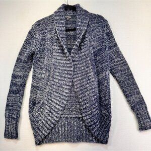 Express Women's Shawl Collar Cardigan Sweater Medium Blue Wool Blend